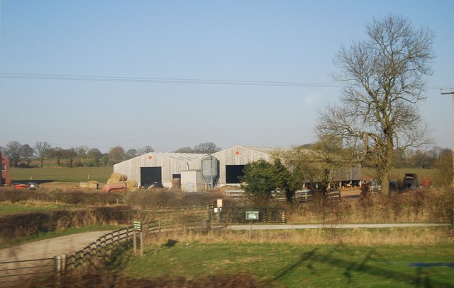 Farm buildings by the WCML