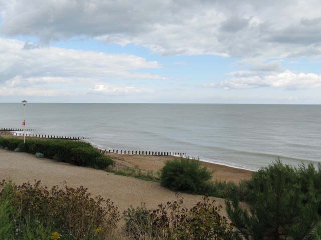 Looking east over Eastbourne beach