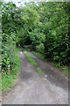 Track and footpath off the A466