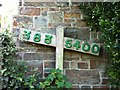 Gradient marker on Umberleigh station platform