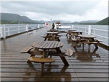 NY4624 : The pier at Pooley Bridge on another wet day in the Lake District by Norman Caesar