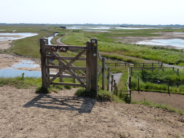 Gate and footpath leading to Frampton Marsh