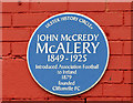 John McCredy McAlery plaque, Belfast