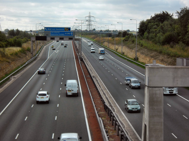 A1M Motorway looking south taken from... © derek dye :: Geograph ...