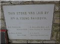 Commemoration stone, Totland Methodist Church (2)