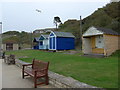 Beach huts on The Promenade