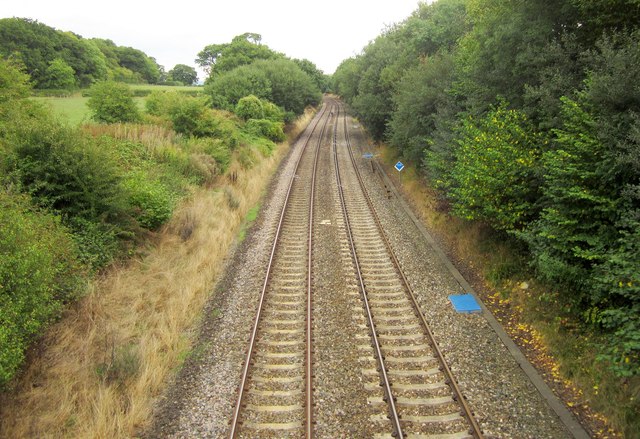 Railway near Stowell Wood
