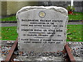 H1311 : Plaque close-up, Ballinamore Station by Kenneth  Allen