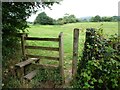 Footpath stile near Tir-brychiad