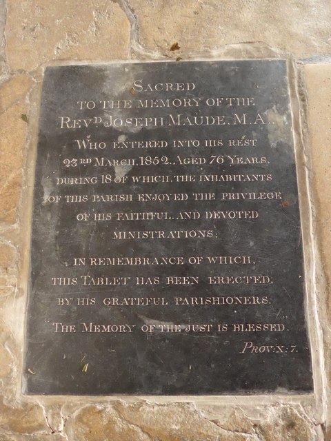 St Mary, Carisbrooke: memorial (XX)