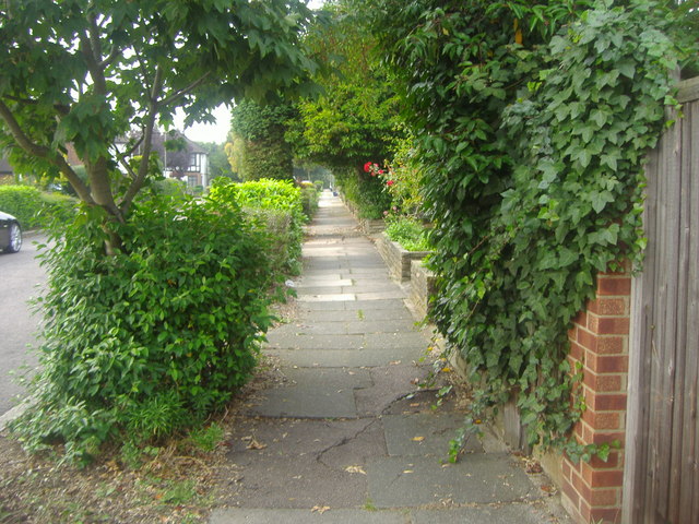 Pavement on Friars Walk, Southgate