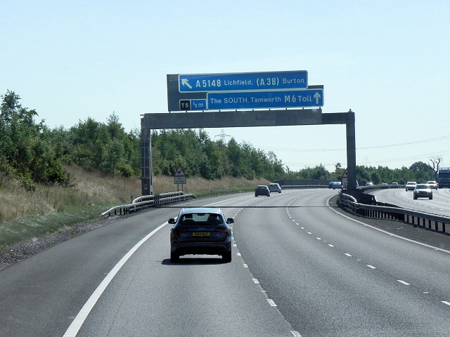 Sign Gantry Over M6 Toll Road