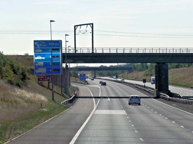 Rail Bridge Over M6 Toll Road © David Dixon :: Geograph Britain and Ireland