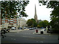 View to Spire House in Lancaster Gate from Hyde Park