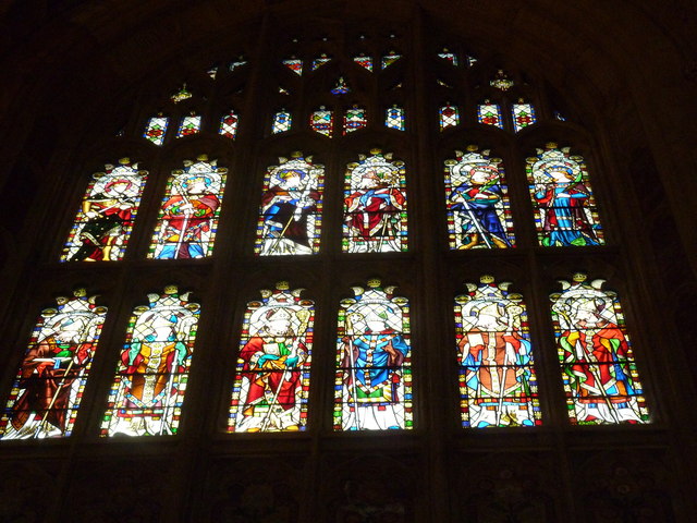 Sherborne Abbey: stained glass windows (Q)