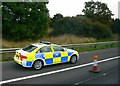 SO9887 : Police car, M5 south of Jct 2, West Midlands by Brian Robert Marshall