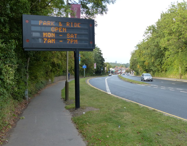 Matrix sign along the A426 Lutterworth Road