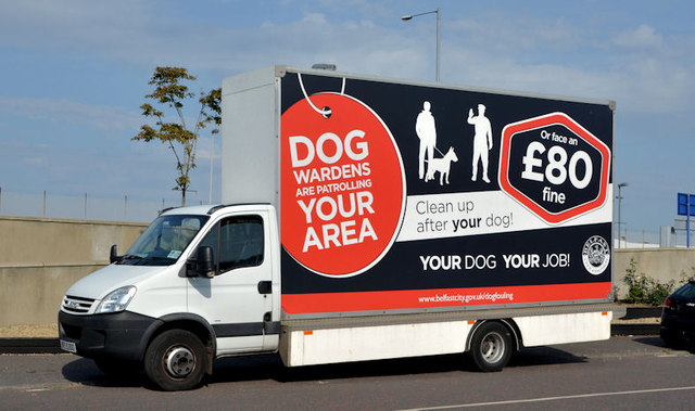 Mobile "dog dirt" advertisement, Belfast