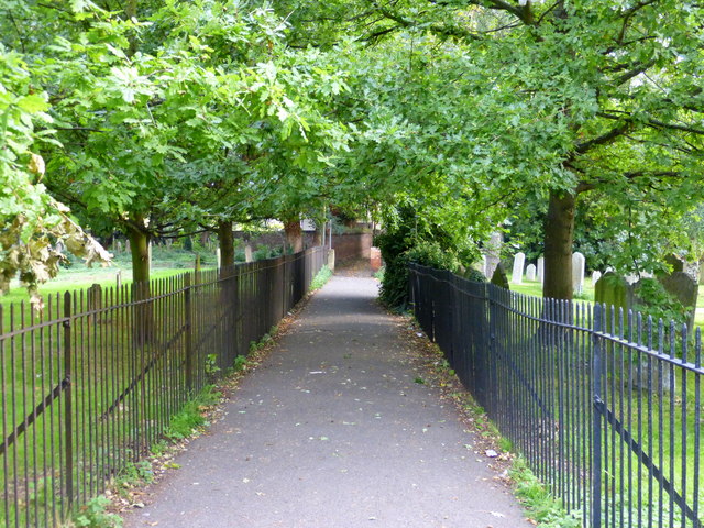Footpath through the churchyard, Faversham