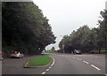 Bus stop for school on A488