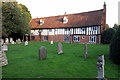 Cottages at the edge of the churchyard