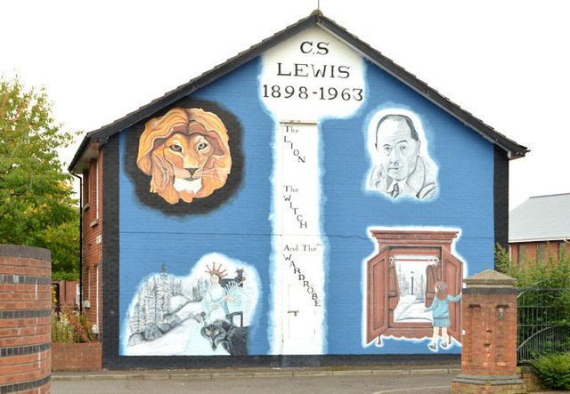 CS Lewis mural, Ballymacarrett, Belfast