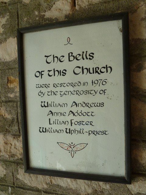 St Andrew, Todber: bell restoration commemoration