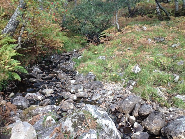 Small stream flowing into Loch Shiel