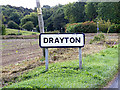 TG1813 : Drayton Village Name sign on Drayton Road by Geographer