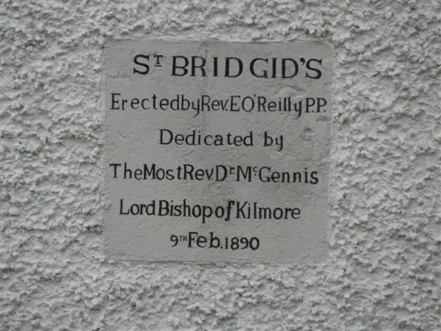 Plaque, St Brigid's Church