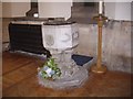 Hexagonal stone Font, St Cuthbert