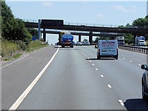 SP5179 : M6 Southbound, Junction 1 by David Dixon