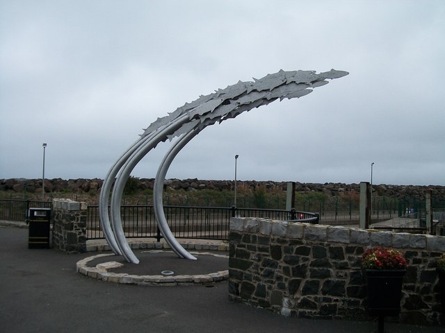 "The Leap of Faith" sculpture at Ballycastle Harbour