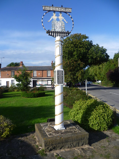 The village sign at Biddenden
