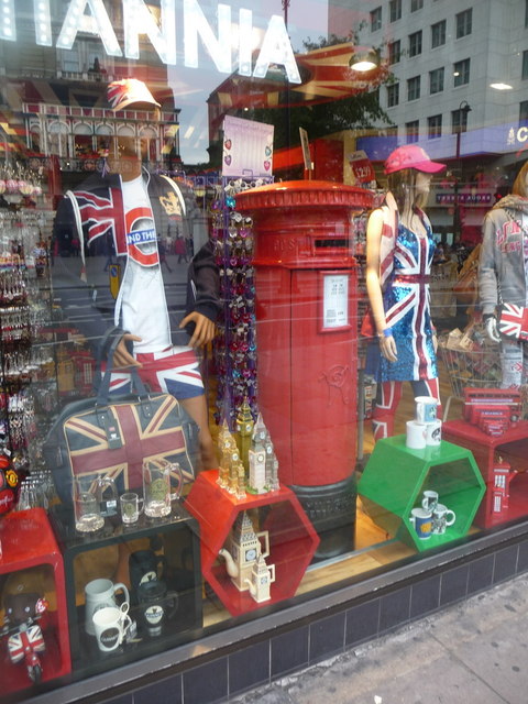 London: a postbox shop-window display