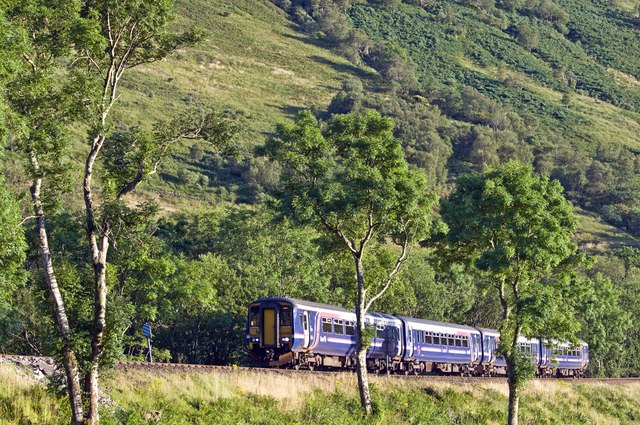 Train south of Arrochar and Tarbet Station