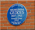 J3271 : Wilhelmina Geddes plaque, Belfast by Albert Bridge