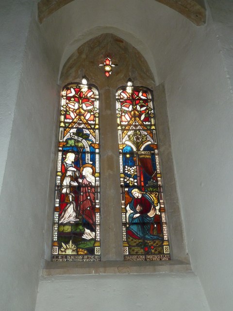 St Nicholas, Sandford Orcas: stained glass window (i)