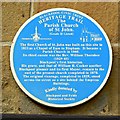 Blue plaque, Church of St John, Blackpool