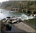 Boulders across the Afon Afan south of Cwmavon