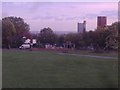 View from playing fields towards Central London