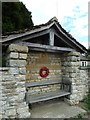 Bus stop outside the church