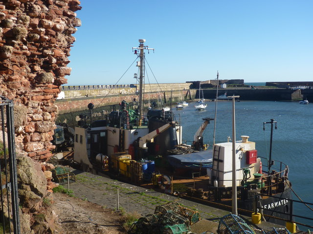 Coastal East Lothian : MV Shearwater In The Visitor's Berth At Victoria Harbour, Dunbar