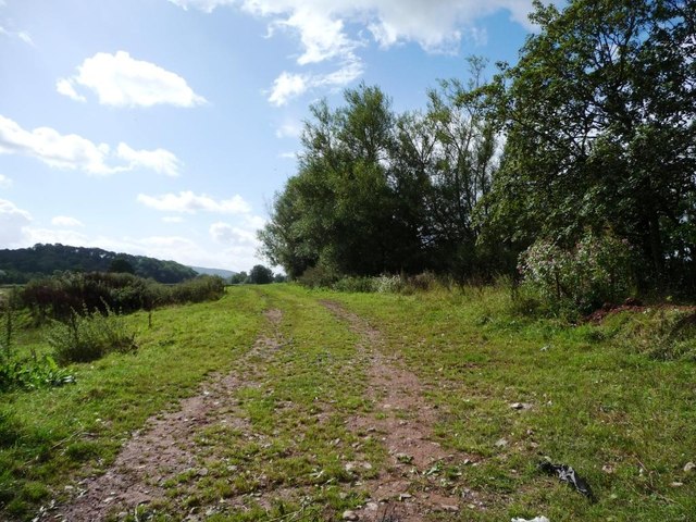Track along the east bank of the River Usk