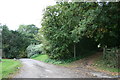 TQ0750 : Fullers Farm Road at Hookwood Farm by Hugh Craddock