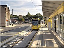 SD8912 : Rochdale Railway Station Tramstop by David Dixon