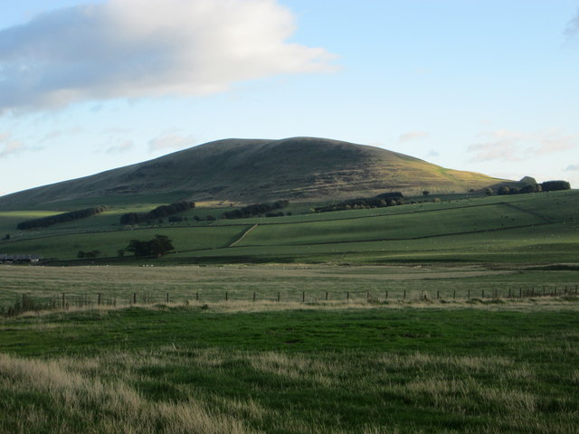 A hill view from the B7055 at the foot of Green Hill