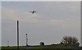 Transport Plane heading for Warton Airfield, viewed from Lytham Quays - 1