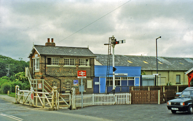 Hunmanby station and level-crossing, 1997