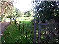 Footpath leaving Haymes Lane